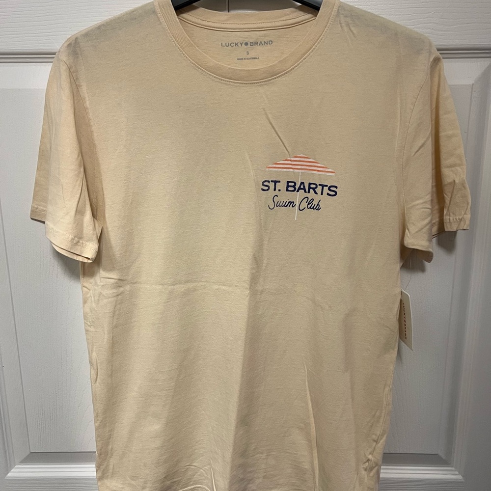 Lucky Brand Tan St. Barts Swim Club Men's T-Shirt | Size SM